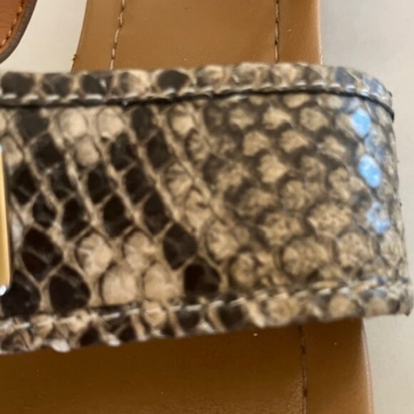 Coach Harriet Snakeskin Print Sandals Size 7 - Picture 4 of 7